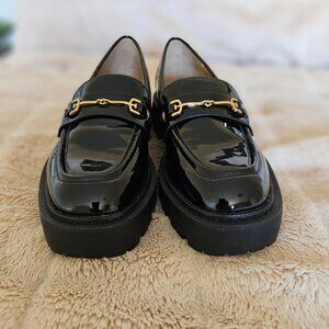 Sam Edelman Laurs Bit Buckle Lug Sole Platform Loafers